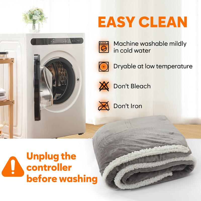 Wearable Heated Blanket with Hood