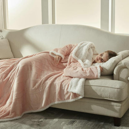 Wearable Heated Blanket with Hood