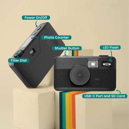 Screen-Free Digital Camera with Filters